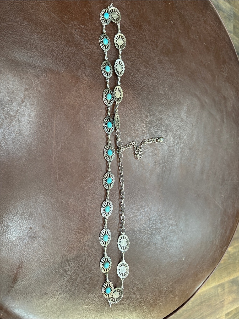 Silver-Tone Turquoise Accent Women's Necklace